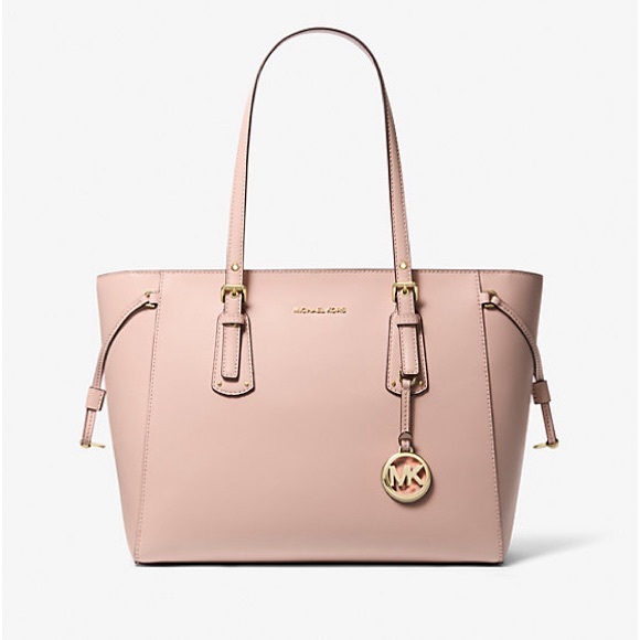 Authentic Michael Kors Voyager Medium Crossgrain Leather Tote in Blush, EUC - Picture 16 of 16